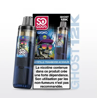 Puff So Good Ghost 12k Myrtille Framboise Acidulée - 18 mg