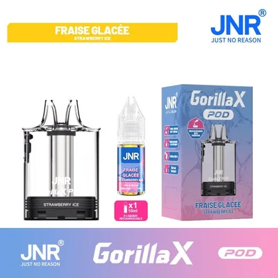 Cartouche Gorilla X + 1x10ml - JNR - Strawberry Ice - 20 mg