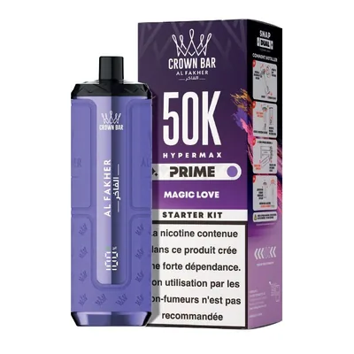 Puff Hypermax Prime 50K Crown Bar Al Fakher - Magic Love - 6 mg