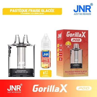 Cartouche Gorilla X + 1x10ml - JNR - Strawberry Watermelon Ice - 20 mg