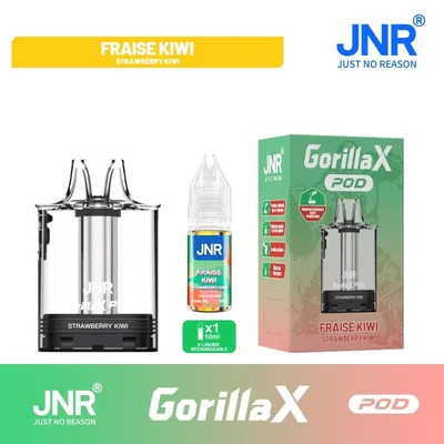 Cartouche Gorilla X + 1x10ml - JNR - Strawberry Kiwi - 20 mg
