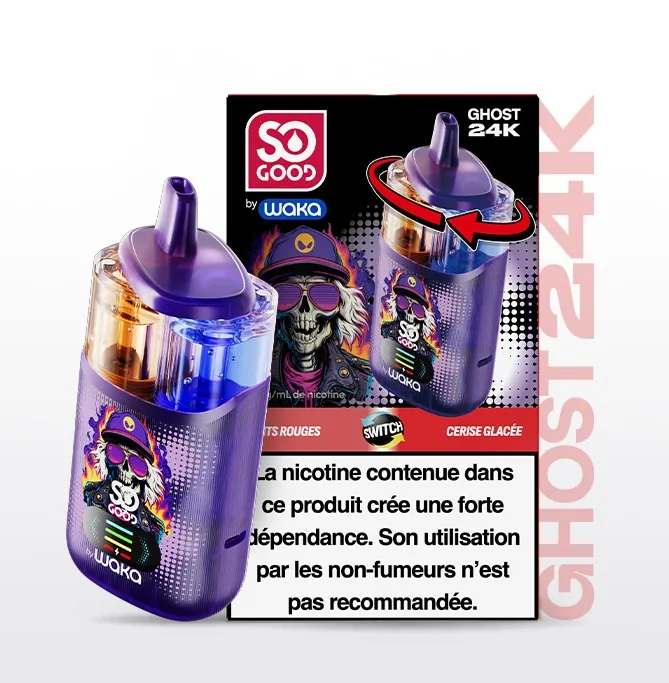 Puff So Good Ghost 24k Fruits rouges et Cerise Glacée - 18 mg