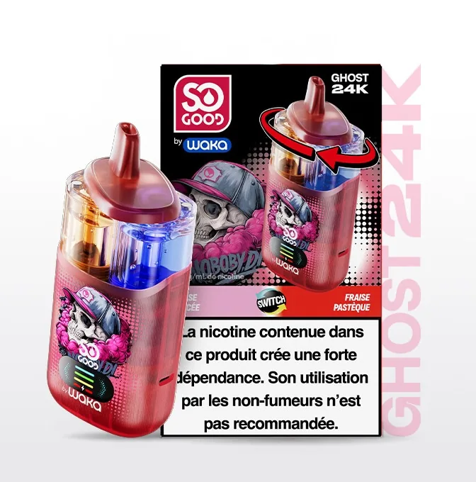 Puff So Good Ghost 24k Fraise Glacée et Fraise Pastèque - 18 mg