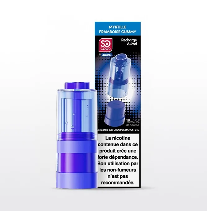 Recharge Puff Ghost 12K/24K Myrtille Framboise Gummy - 18 mg