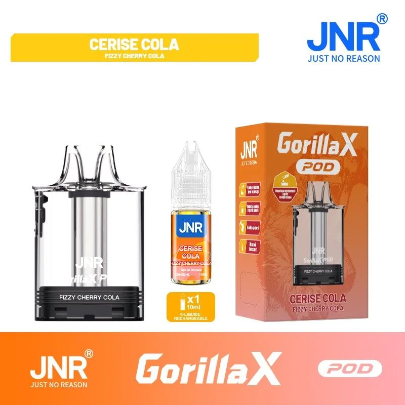 Cartouche Gorilla X + 1x10ml - JNR - Fizzy Cherry Cola - 20 mg