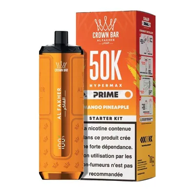 Puff Hypermax Prime 50K Crown Bar Al Fakher - Mango Pineapple - 6 mg