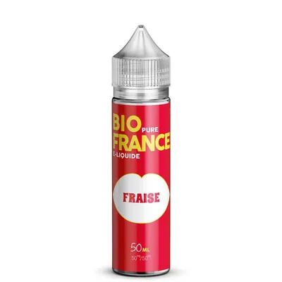 E-liquide Fraise 50ml - Bio Pure France - sans nicotine