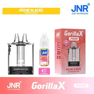 Cartouche Gorilla X + 1x10ml - JNR - Summer Peach Ice - 20 mg