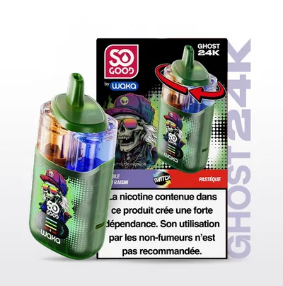 Puff So Good Ghost 24k Bubble Gum Raisin et Pastèque - 18 mg