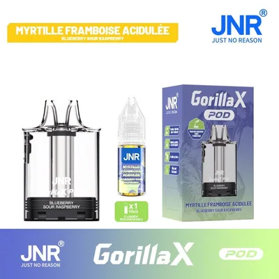 Cartouche Gorilla X + 1x10ml - JNR - Blueberry Sour Raspberry - 20 mg